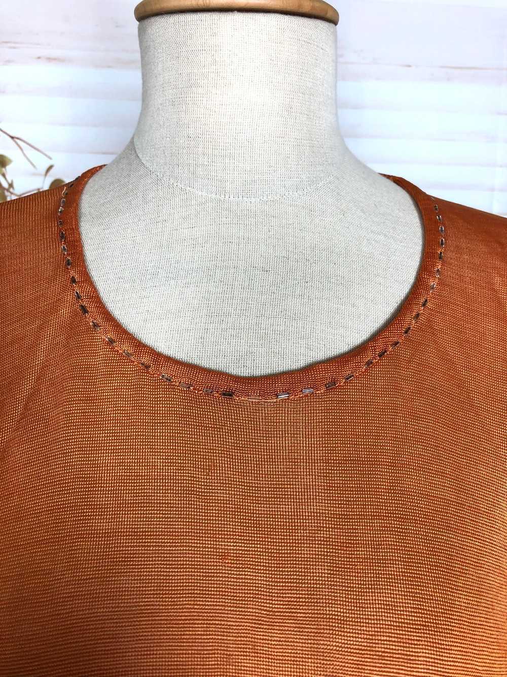 Rare Original 1920s Volup Vintage Rust Orange Sil… - image 12