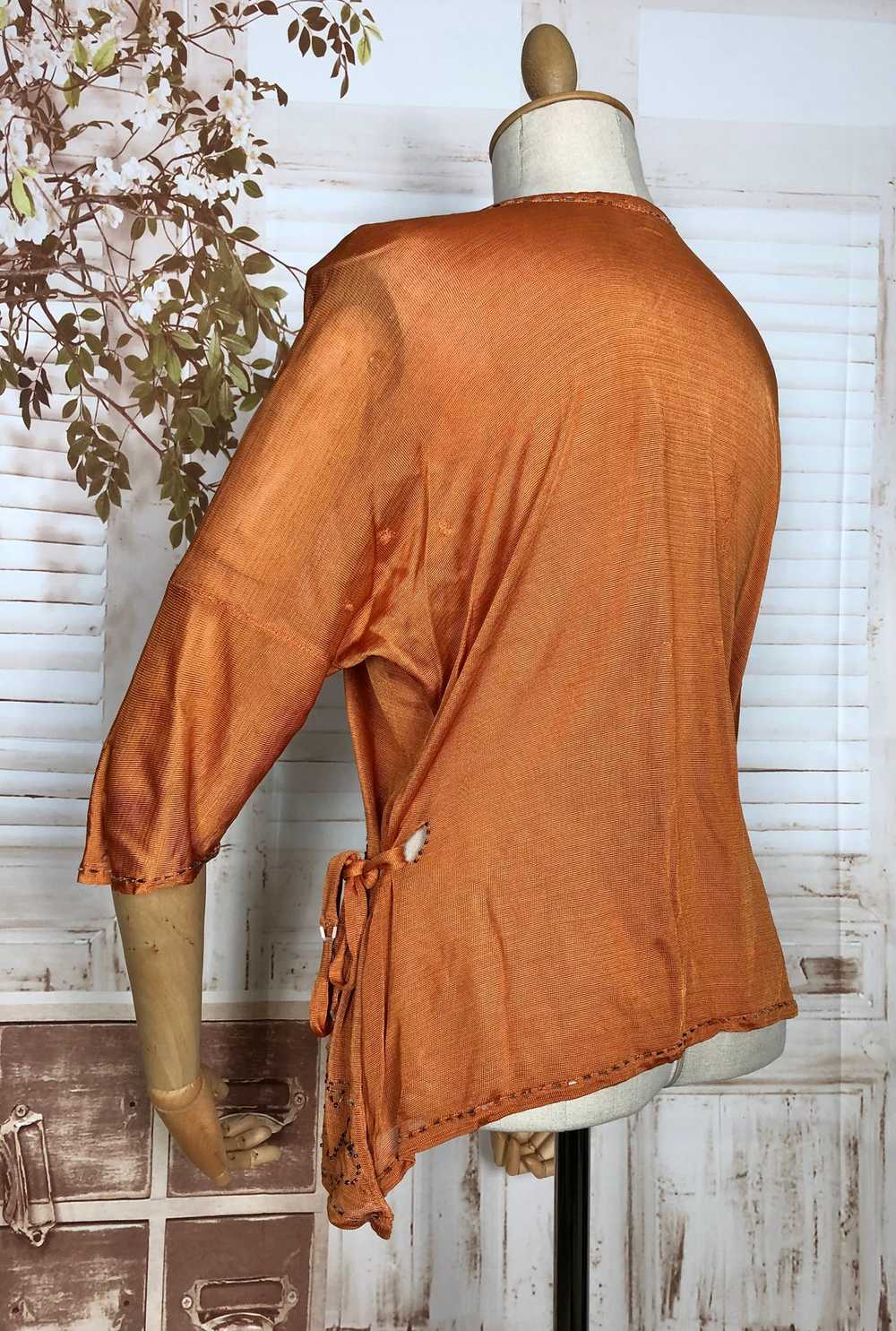 Rare Original 1920s Volup Vintage Rust Orange Sil… - image 7