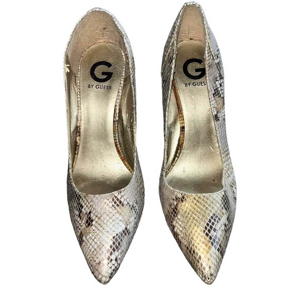 Guess ꕥ G by Guess golen snake print point toed h… - image 1