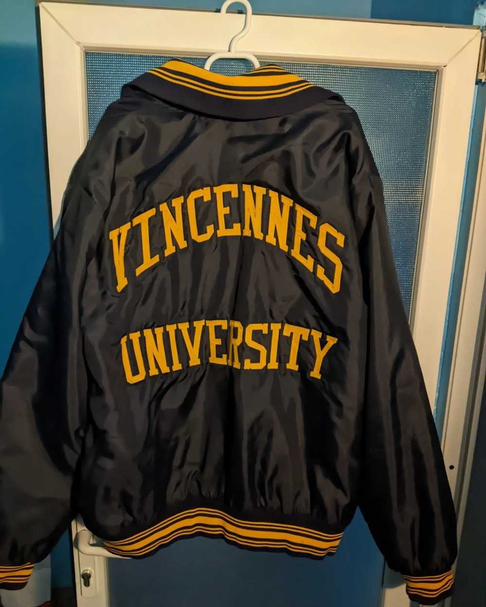 American College × Varsity Jacket × Vintage Gem S… - image 1