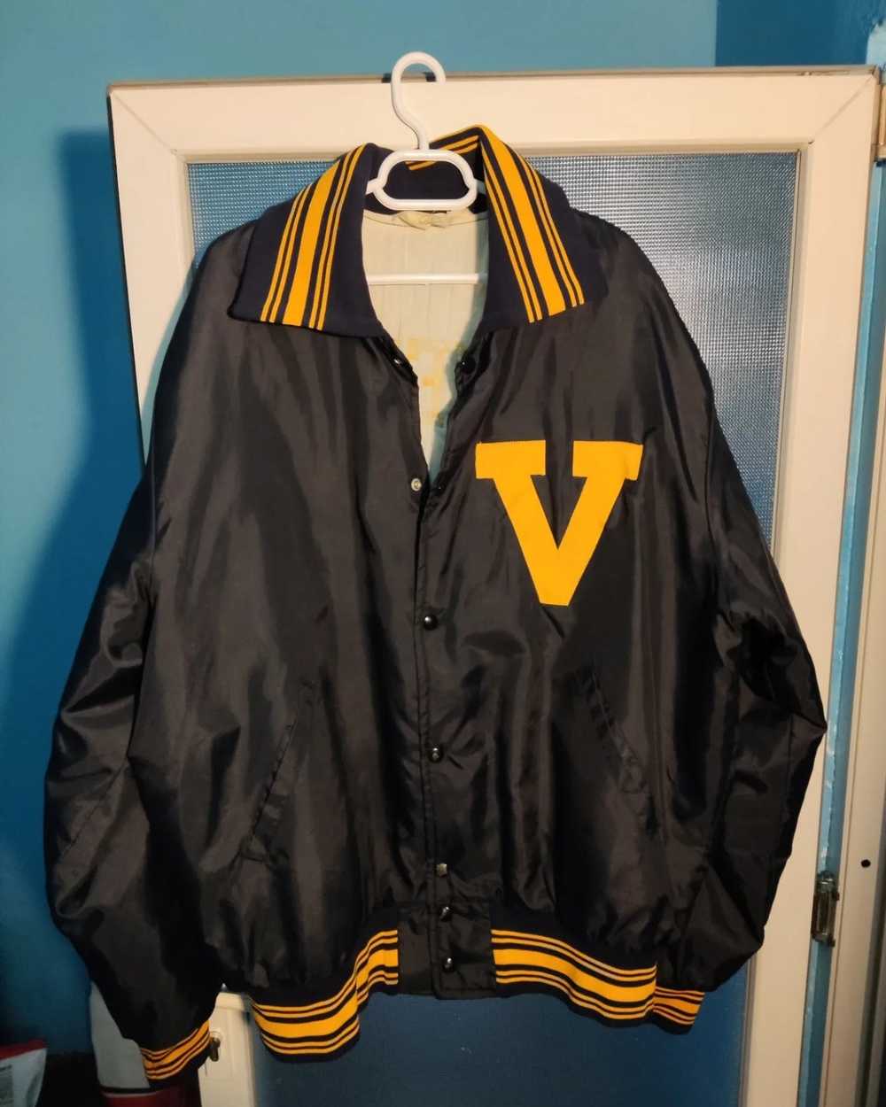 American College × Varsity Jacket × Vintage Gem S… - image 2