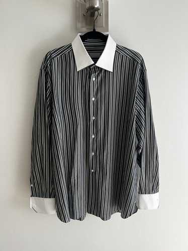 Stefano Ricci Mens Dark Grey Striped Salerno Shirt