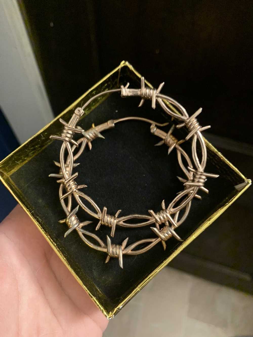 Custom Homemade Barbed Wire earrings - image 1