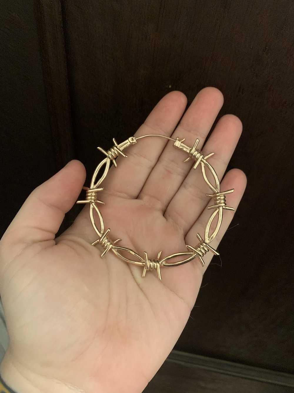 Custom Homemade Barbed Wire earrings - image 3