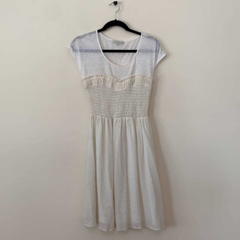 Sandro Sandro White Linen Blend Dress - image 1