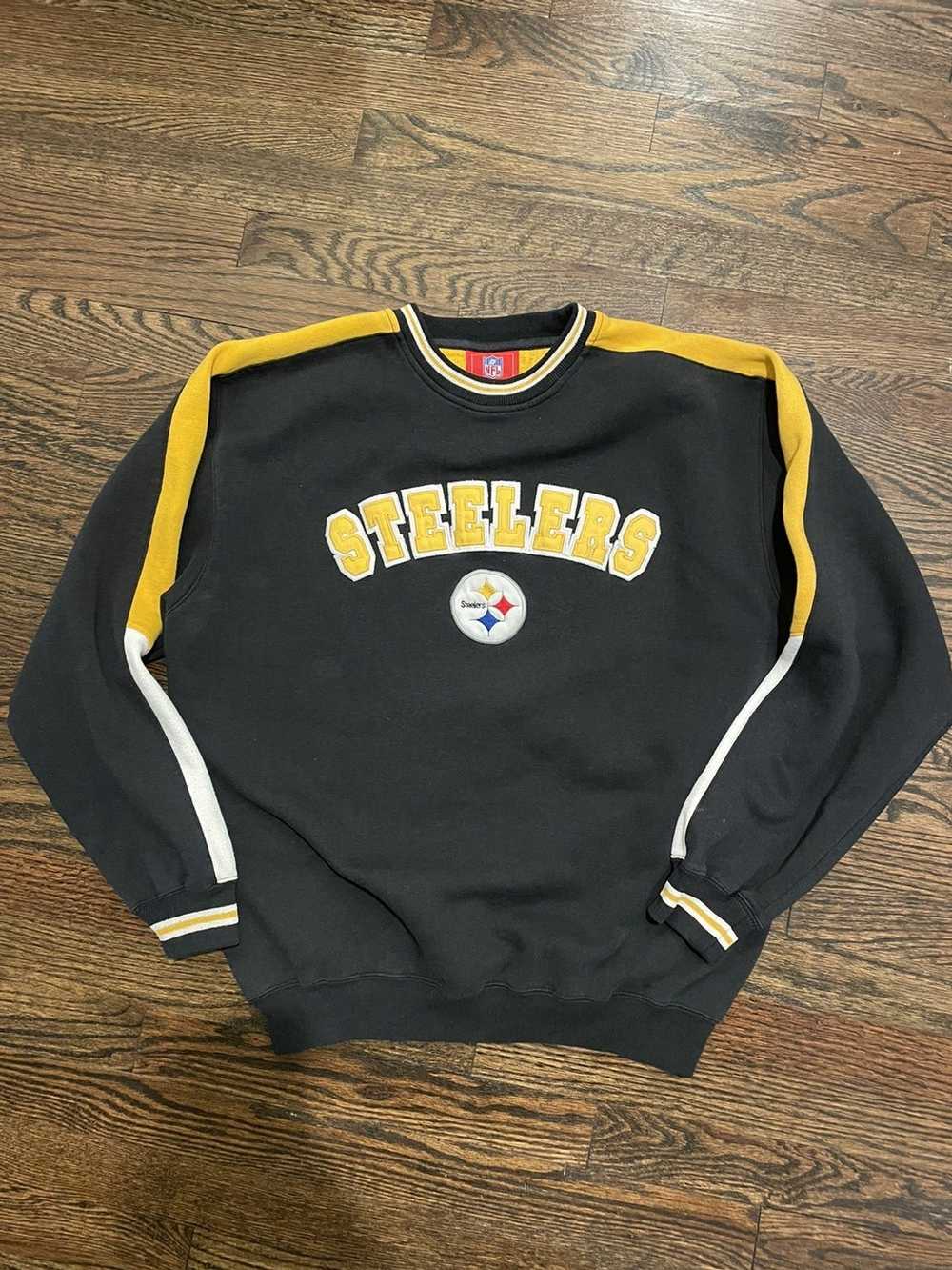 Pittsburgh Steelers Y2K Zip Up Hoodie Men's XL NFL Apparel Yellow