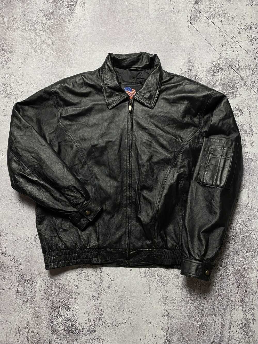 Avirex × Leather Jacket × Vintage Vintage U S Arm… - image 2