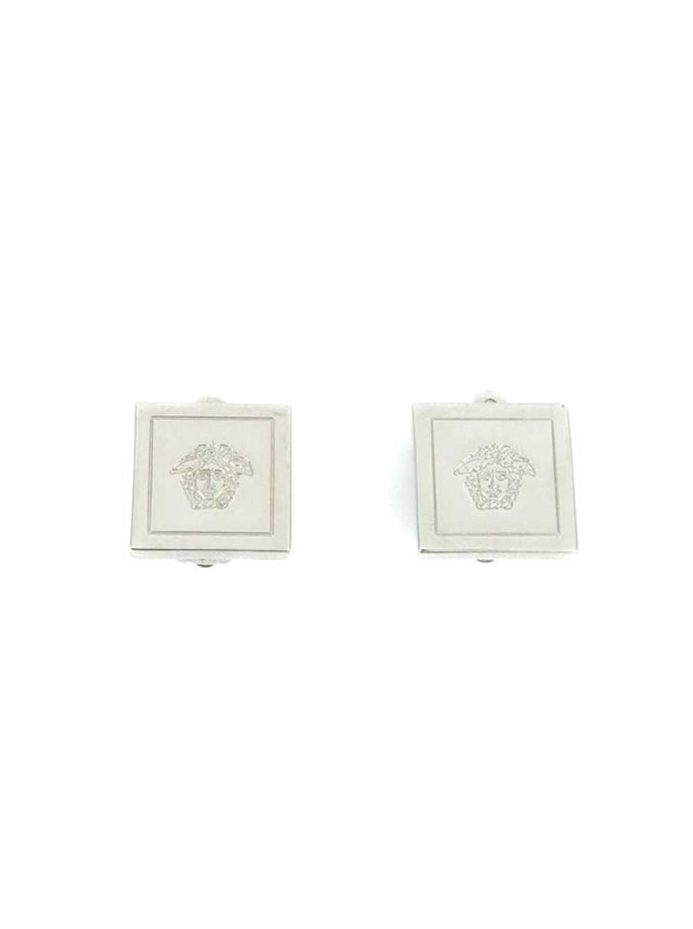 Gianni Versace Medusa Head Embossed Earrings - image 1