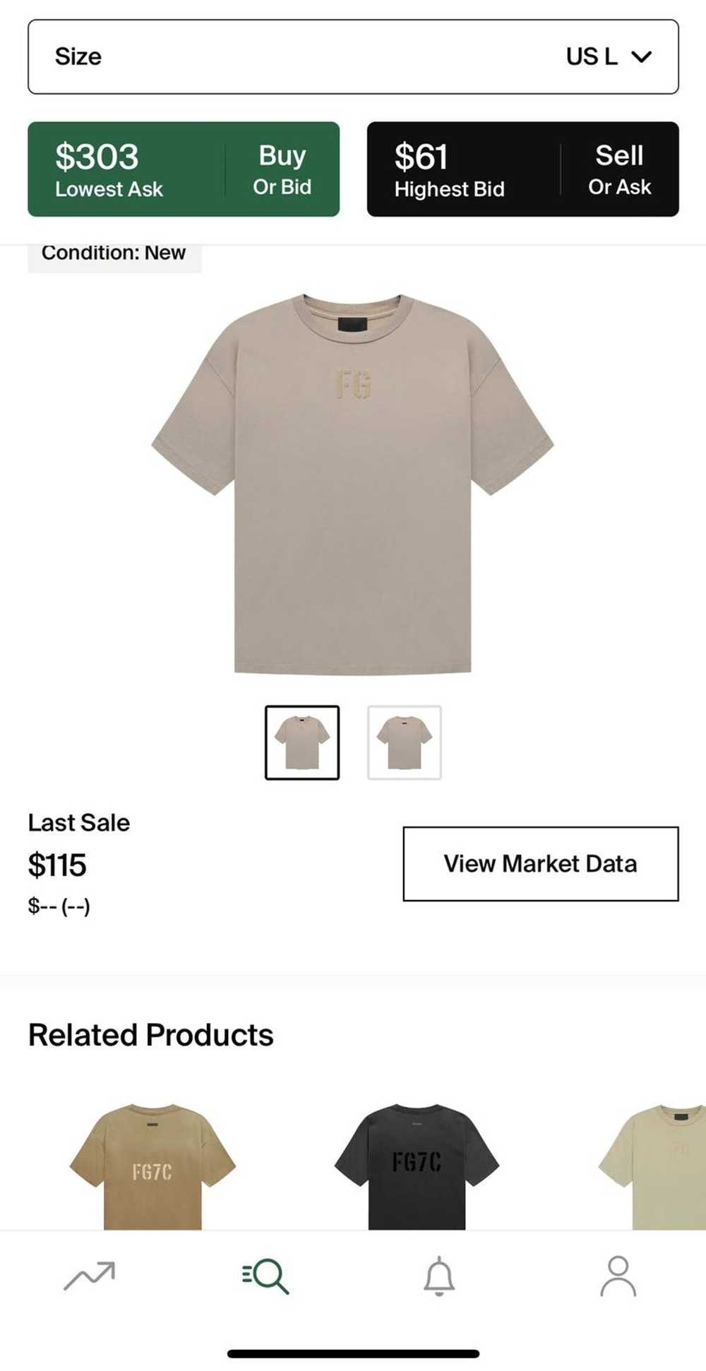 Fear of God FG tee seventh collection - image 10