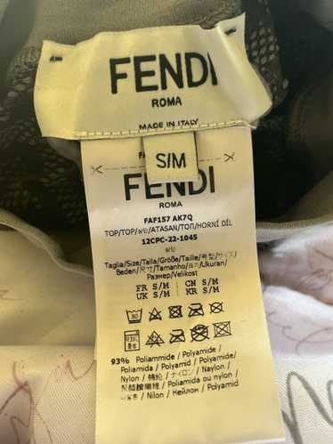 Fendi Gray FF tech fabric sweater