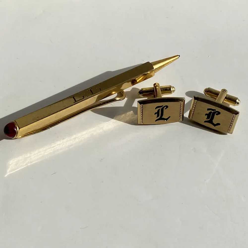 Hickok Cufflinks and Tie Clip - Engraved with Ini… - image 2