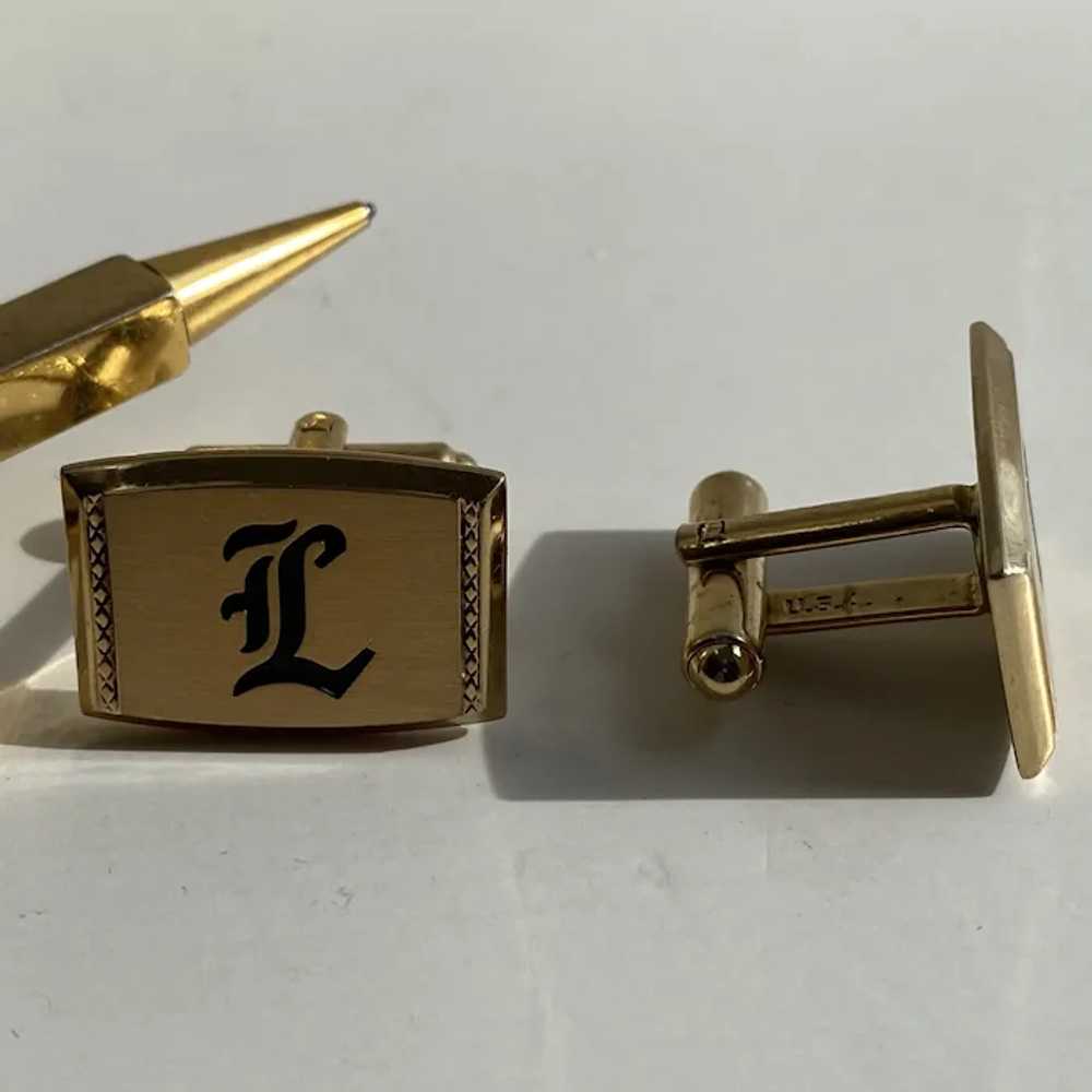 Hickok Cufflinks and Tie Clip - Engraved with Ini… - image 4