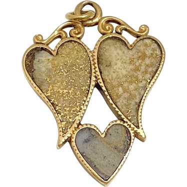 Gold In Quartz Victorian Pendant - image 1