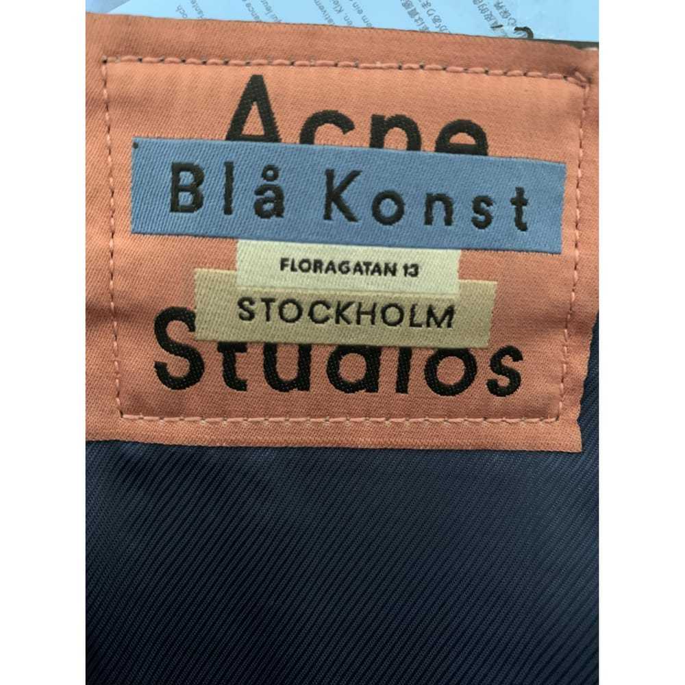 Acne Studios Blå Konst leather mini skirt - image 4