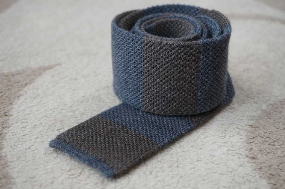 Eleventy Eleventy knitted straight tie. 100% wool. - image 1