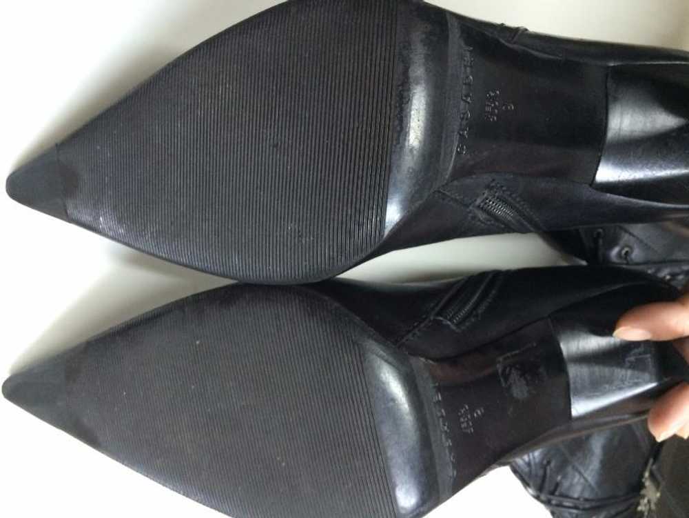 Casadei Casadei Black Leather Knee High Stilleto … - image 5