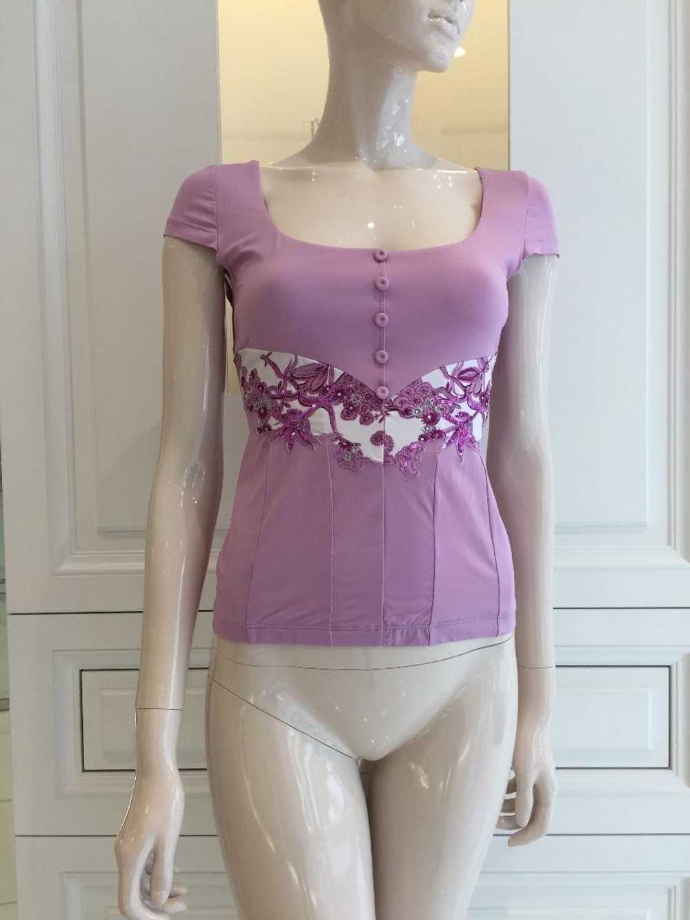 Other Designers Cotton Club Lavender Square Neck … - image 6