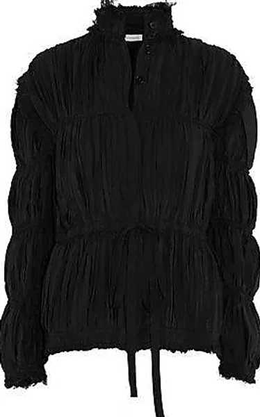JW Anderson J. W Anderson Frayed Ruched Crepe De C