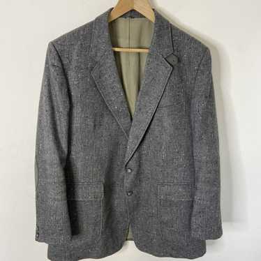 Gargee Designers Brown 100% Wool Tweed Checks Checkered Pattern Blazer For Men