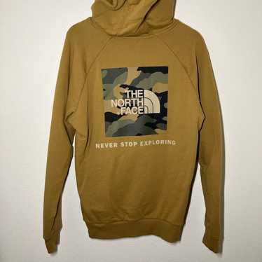 The North Face North Face Tan Hoodie w/ Camo Back… - image 1