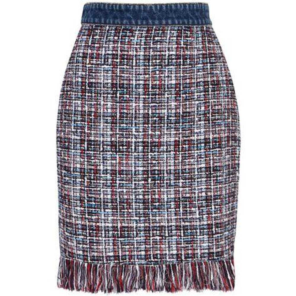 MSGM MSGM Tweed And Denim Skirt - image 1