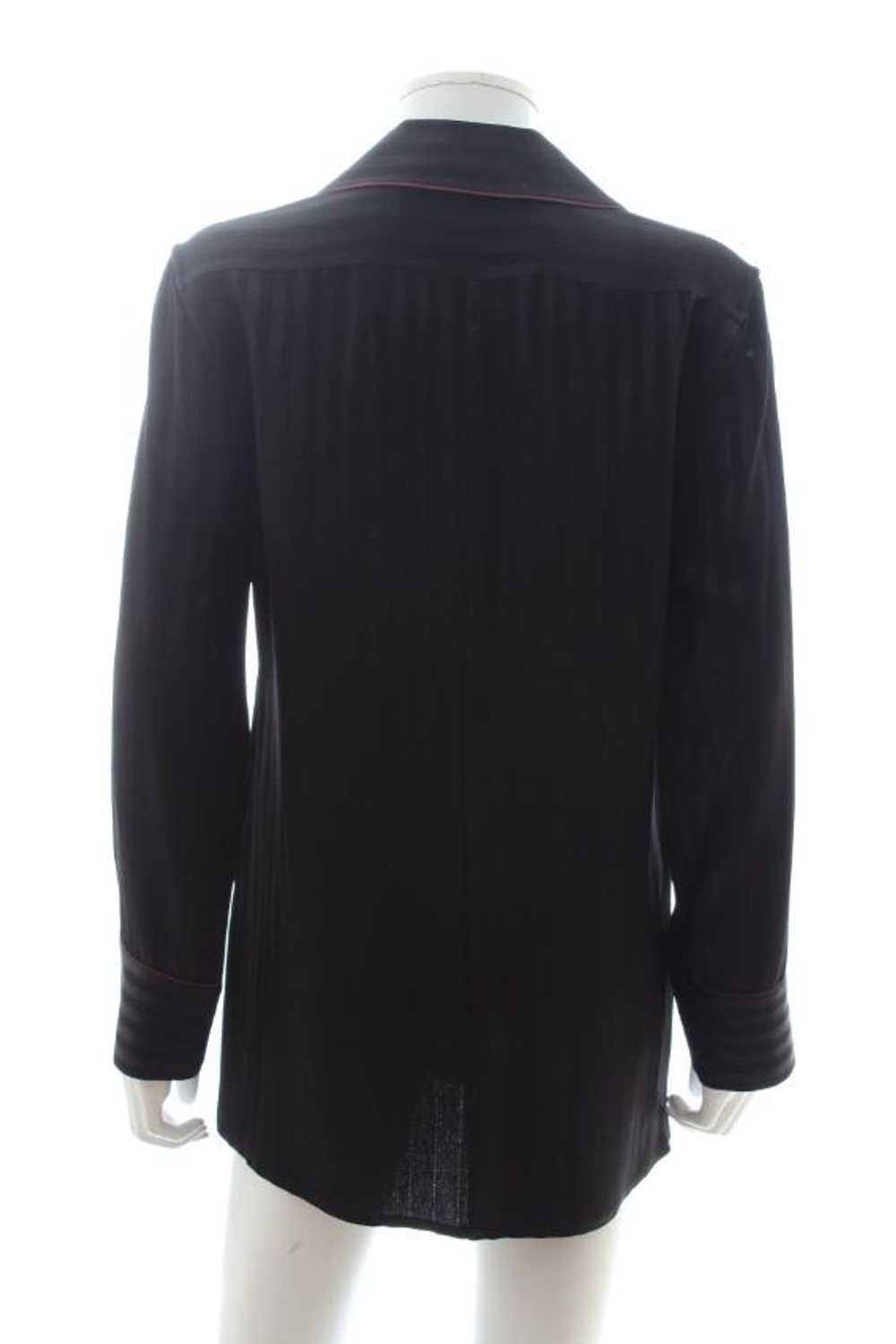 Givenchy Givenchy Black Striped Silk Pyjama Shirt - image 4