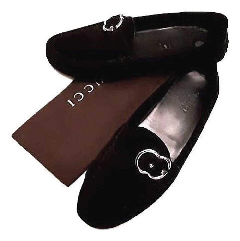 Gucci Black Suede Interlocking G Loafers - image 2