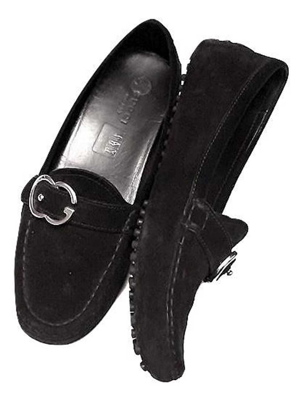 Gucci Black Suede Interlocking G Loafers - image 3