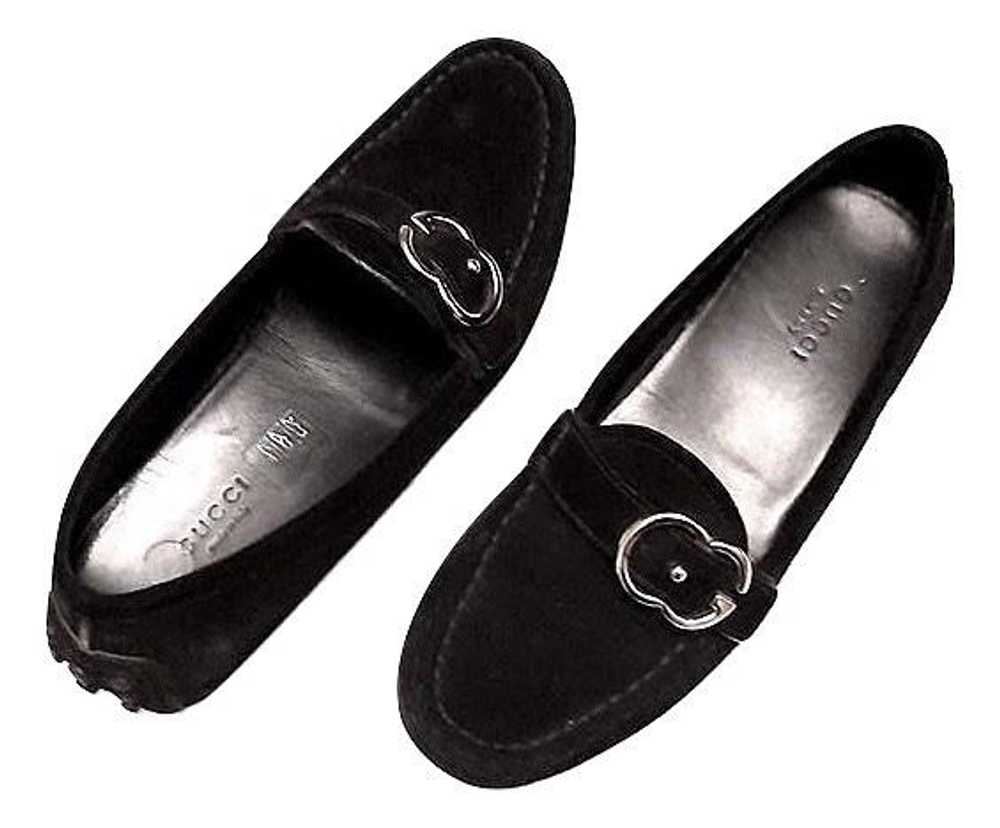Gucci Black Suede Interlocking G Loafers - image 4