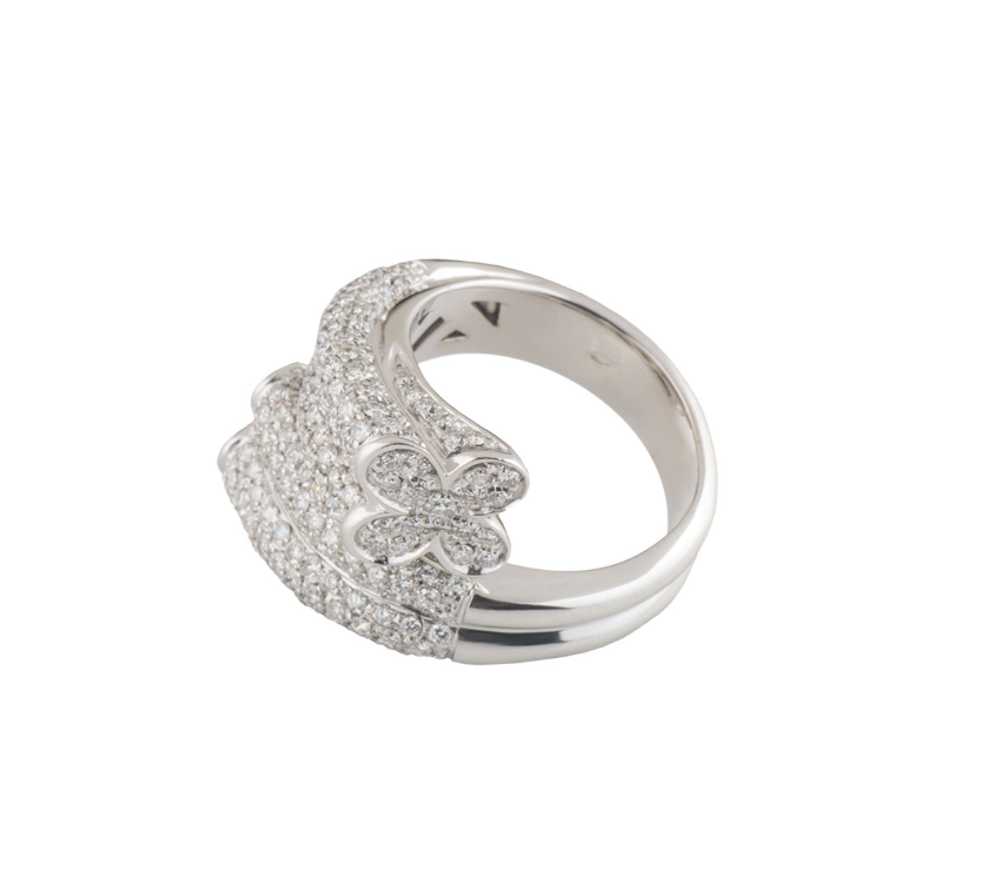 Bespoke Bespoke White Gold Diamond Wrapped Ring - image 2