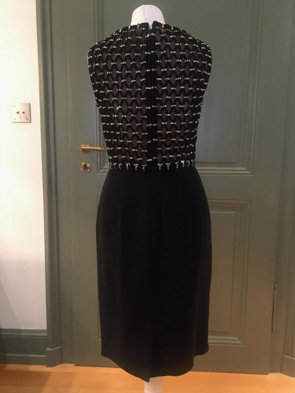 Valentino Valentino black silk embellished bodice… - image 3