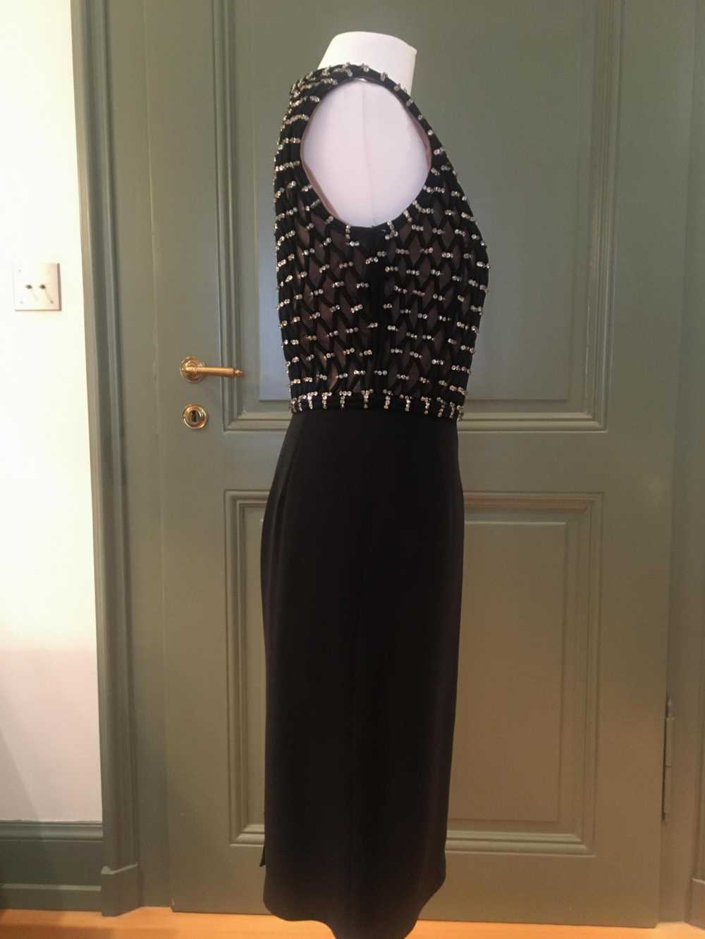 Valentino Valentino black silk embellished bodice… - image 4
