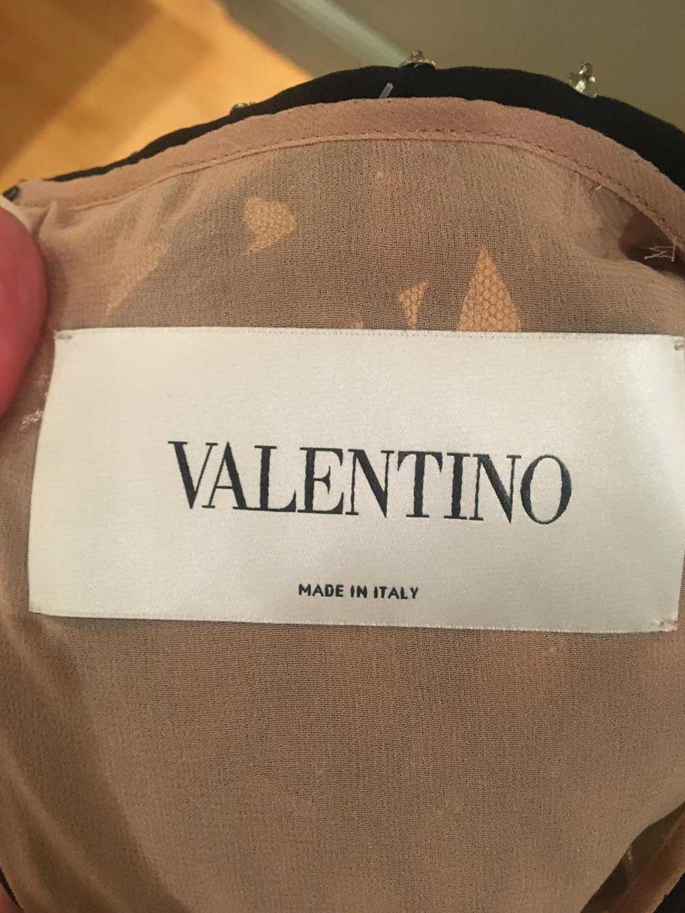 Valentino Valentino black silk embellished bodice… - image 5
