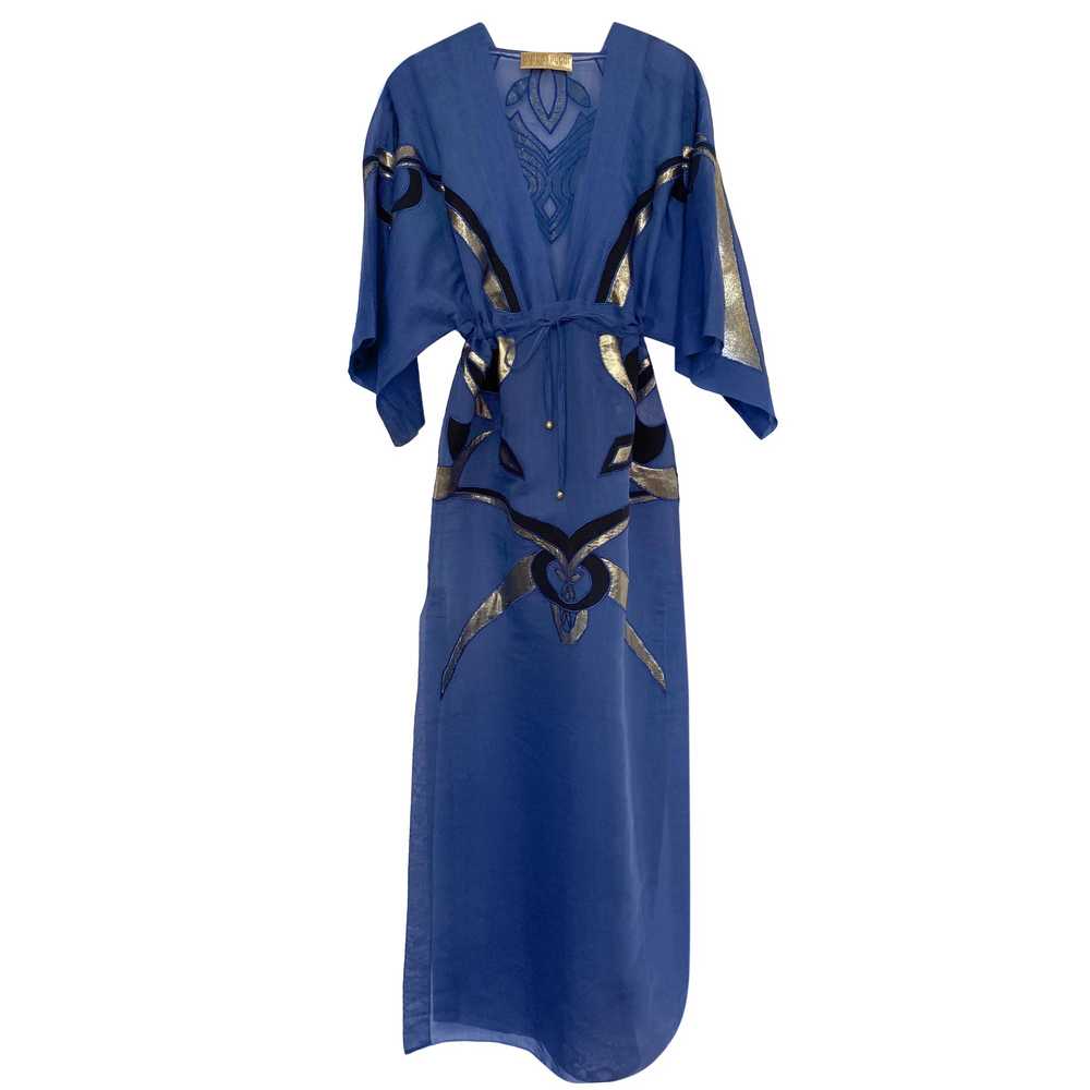 Emilio Pucci Emilio Pucci Blue Embroidered Silk B… - image 1