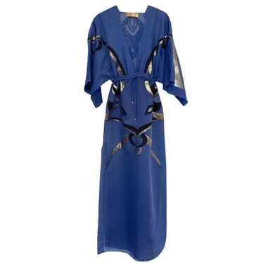 Emilio Pucci Emilio Pucci Blue Embroidered Silk B… - image 1