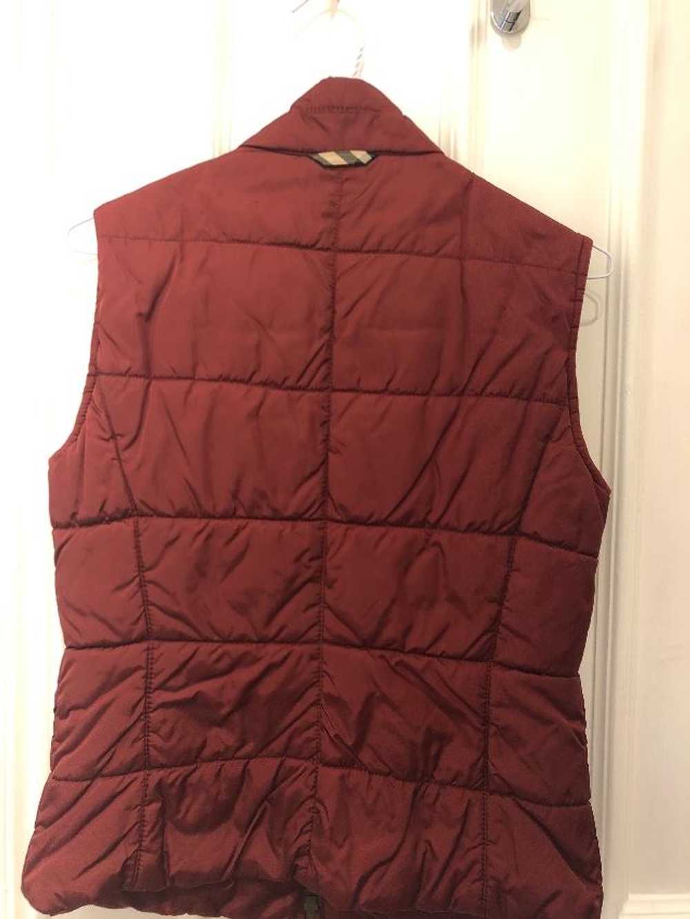 Burberry Burberry burgundy lightweight puffer gil… - image 3