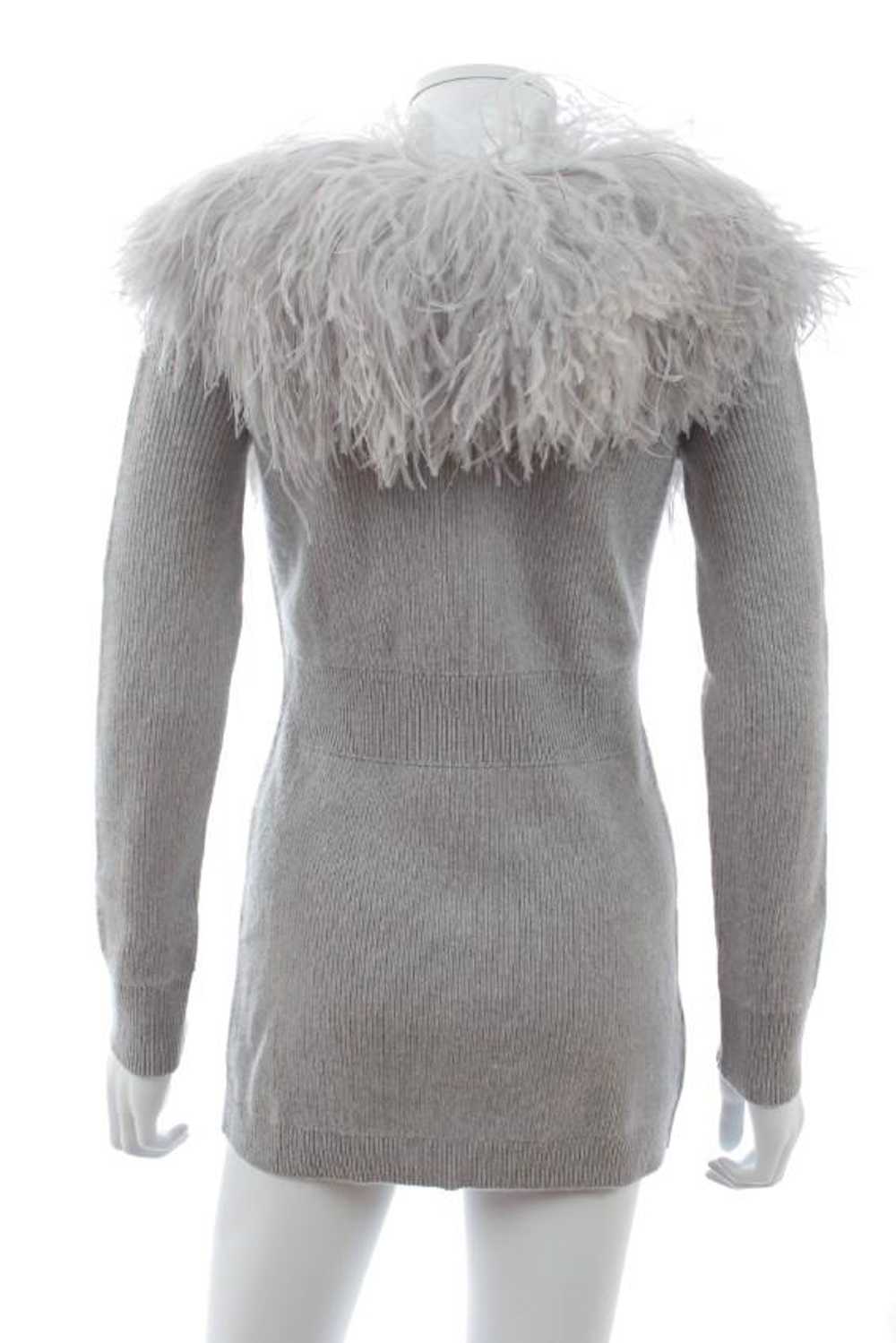 Product Details Blumarine Grey Ostrich Feather Tr… - image 4