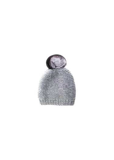 FurbySD Merino Wool Beanie with Chinchilla Pom Pom