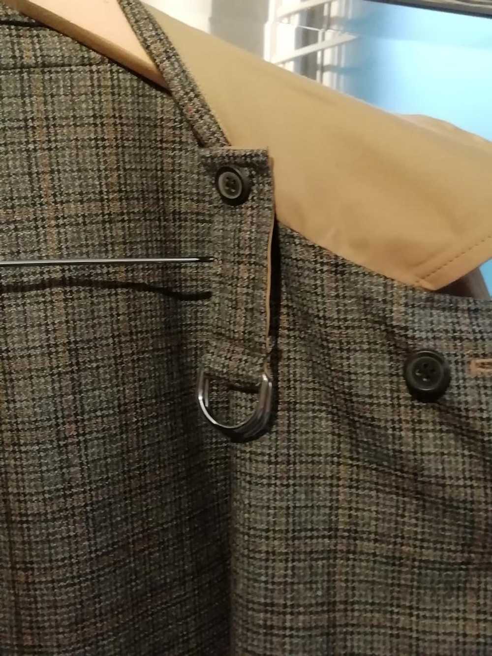 Lanvin Lanvin Grey Check Tweed & Tan Reversible M… - image 4