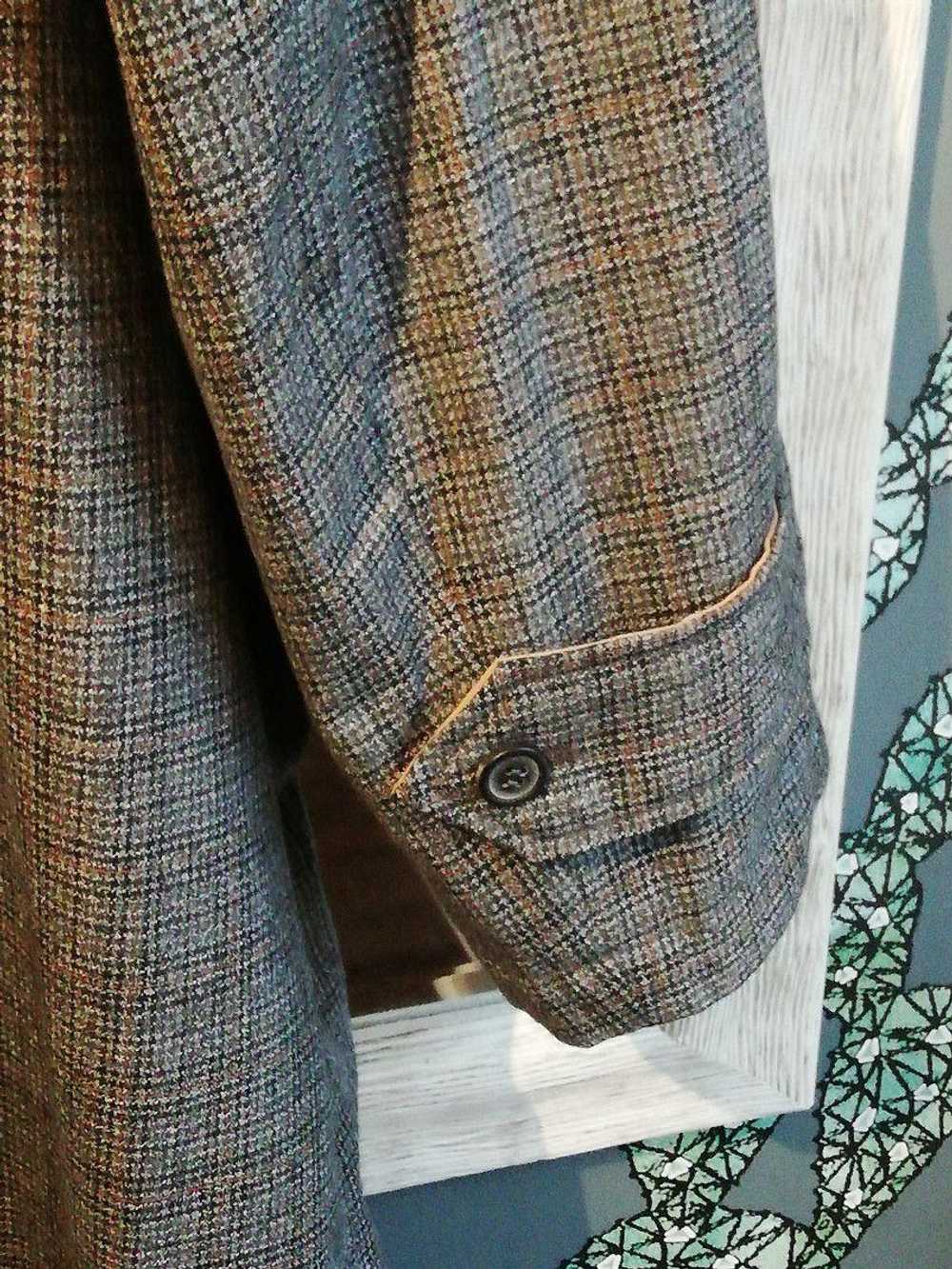 Lanvin Lanvin Grey Check Tweed & Tan Reversible M… - image 8