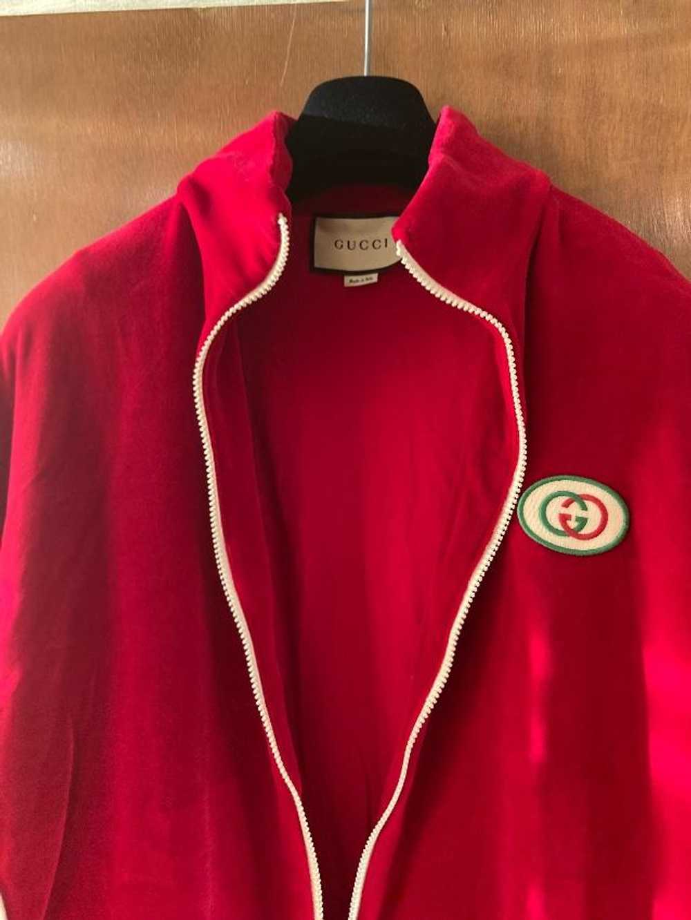 Gucci Red Chenille Kimono Jacket - image 4