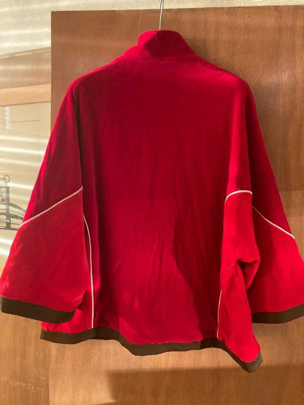 Gucci Red Chenille Kimono Jacket - image 6