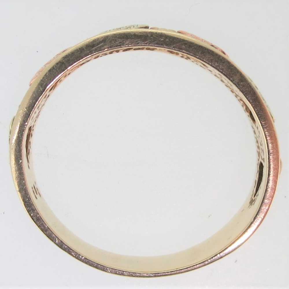 10K Black Hills Gold Coleman Co Ring with Leaves … - image 7