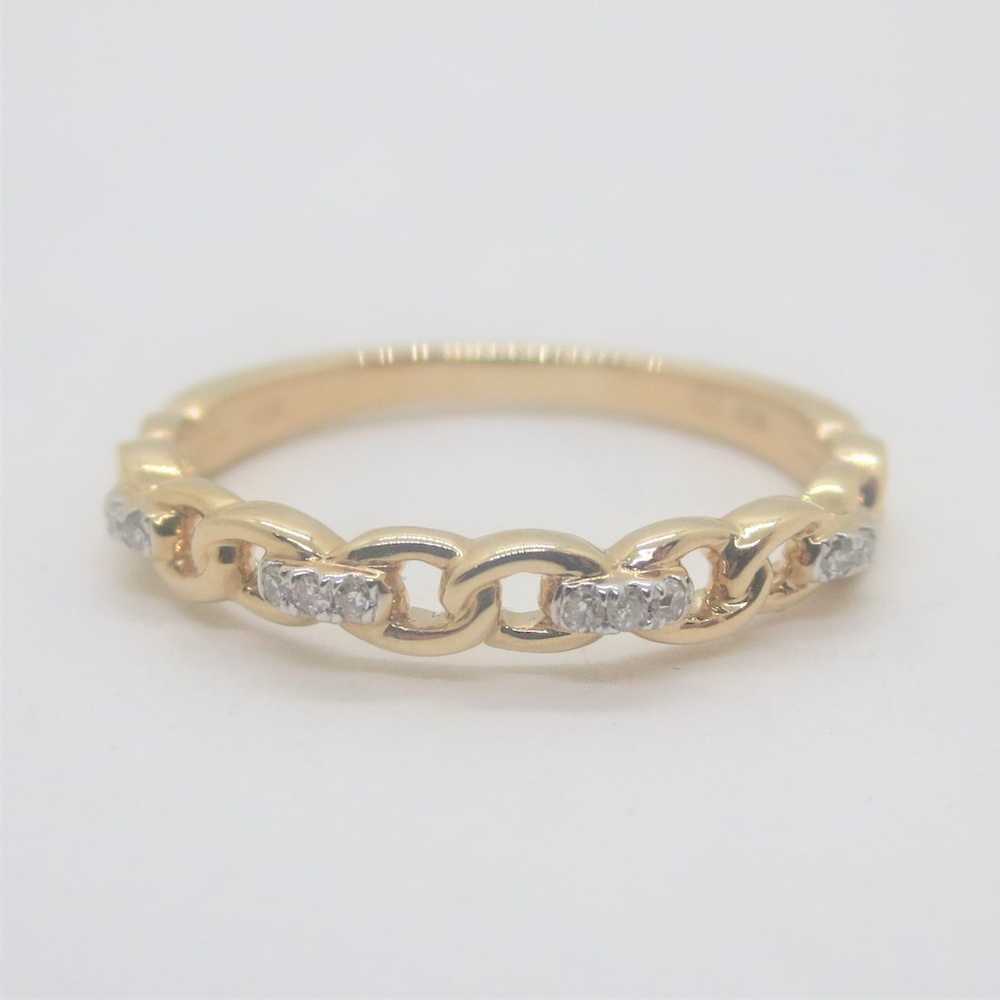 10k Yellow Gold .05ct TW Diamond Stackable Chain … - image 1