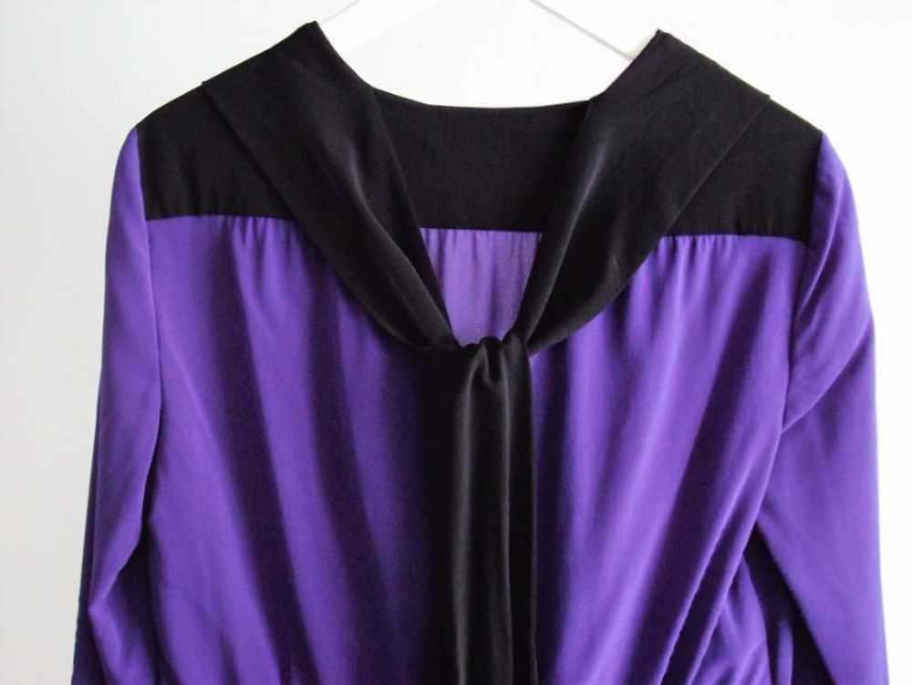 Prada Prada Purple & Black Silk Blouse - image 10