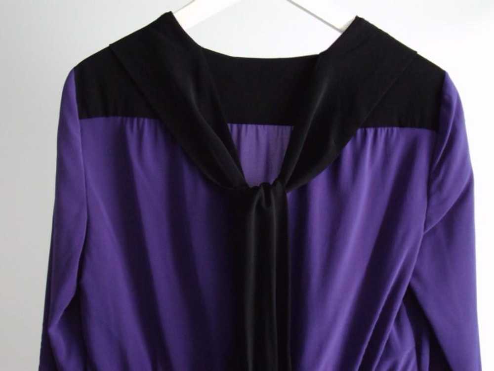 Prada Prada Purple & Black Silk Blouse - image 7