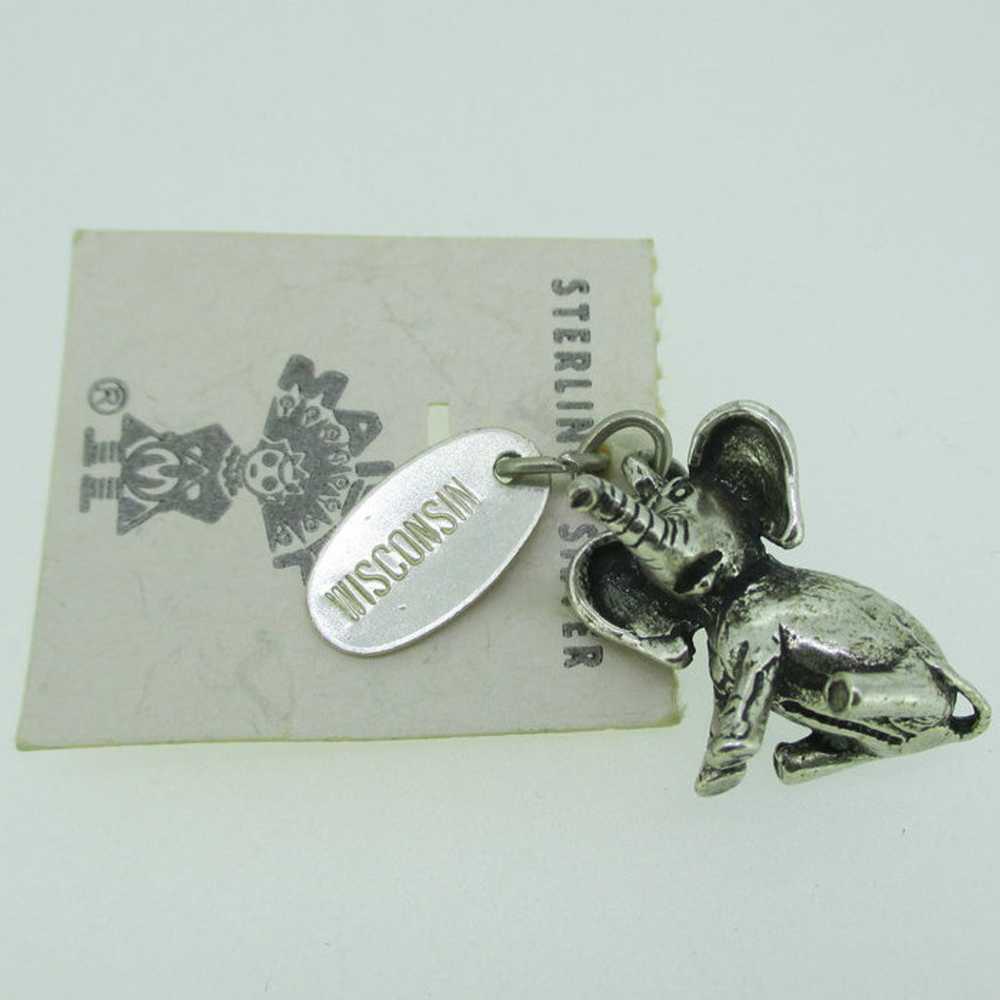 Sterling Silver Baby Elephant Like Horton Hears A… - image 1