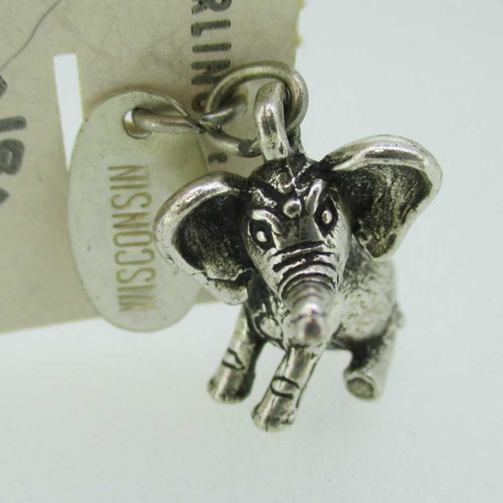 Sterling Silver Baby Elephant Like Horton Hears A… - image 3