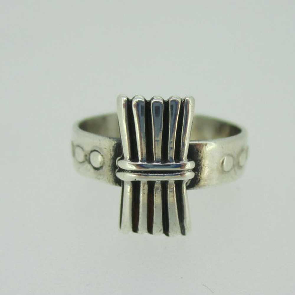 Sterling Silver Camp Fire Girls Ring Size 3.5 - image 1