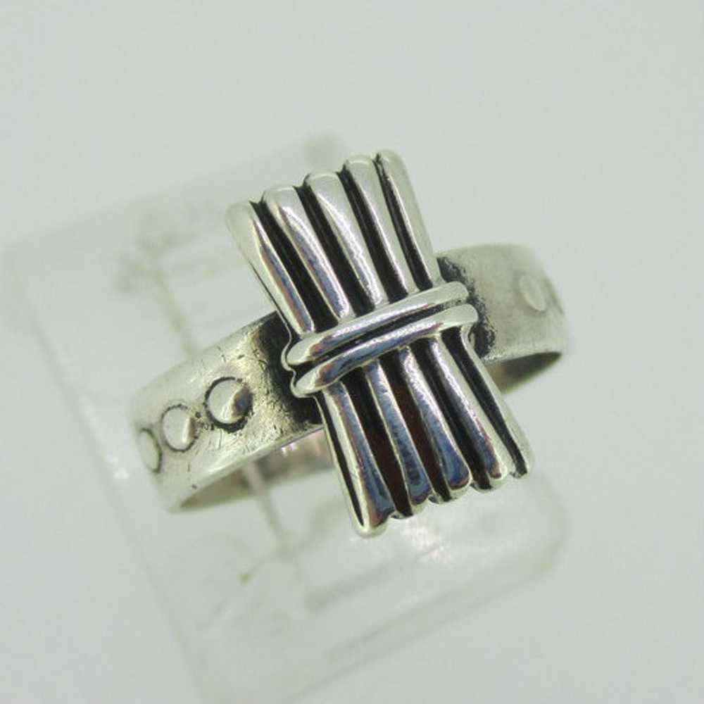 Sterling Silver Camp Fire Girls Ring Size 3.5 - image 2